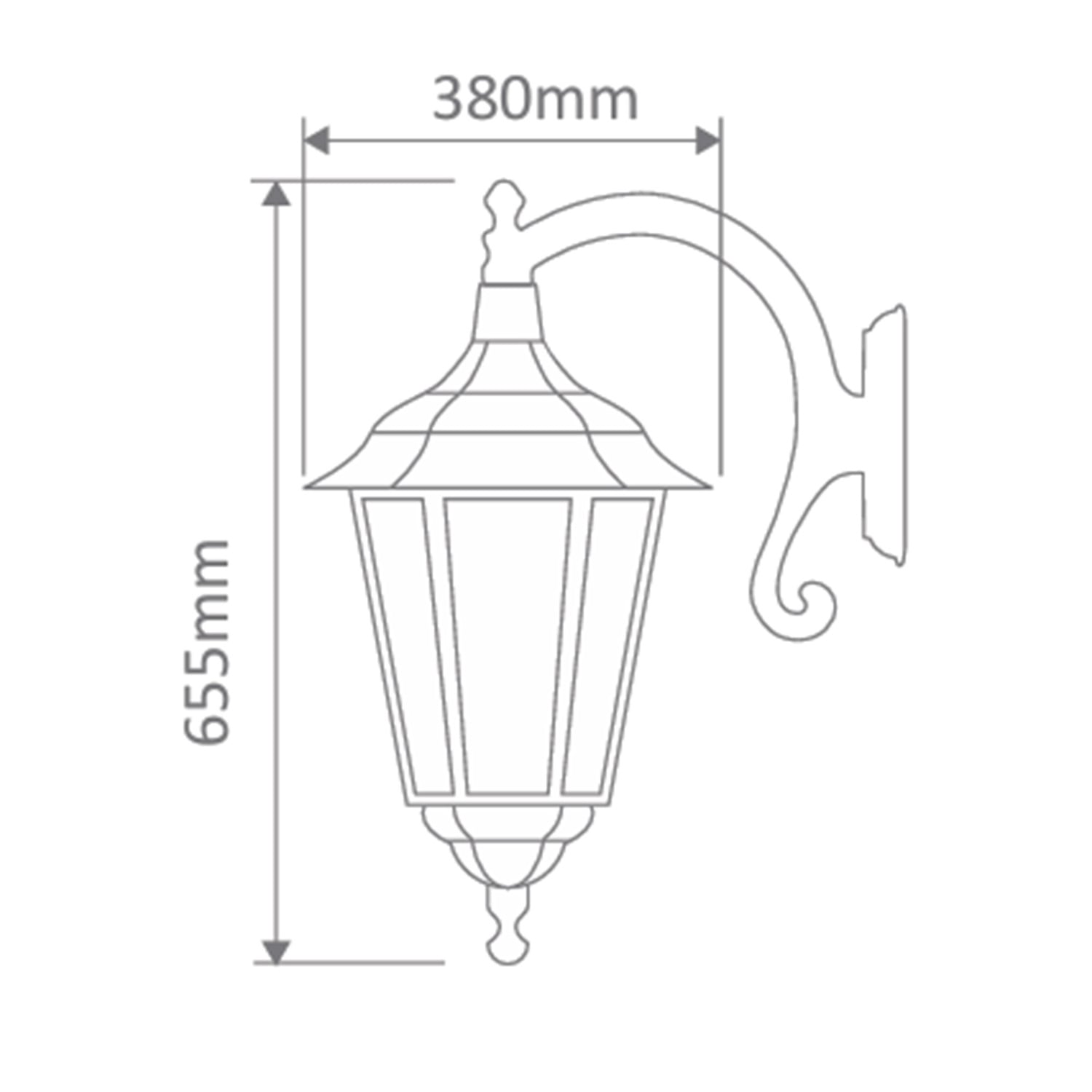 Xavien Powder-Coated Die-Cast Aluminium Down Outdoor Wall Light