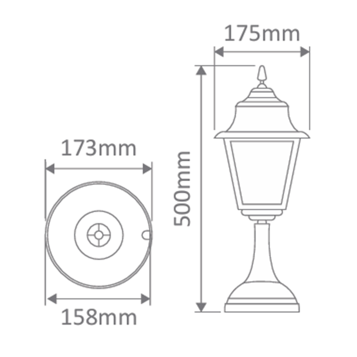 Paris Outdoor Pillar Lantern