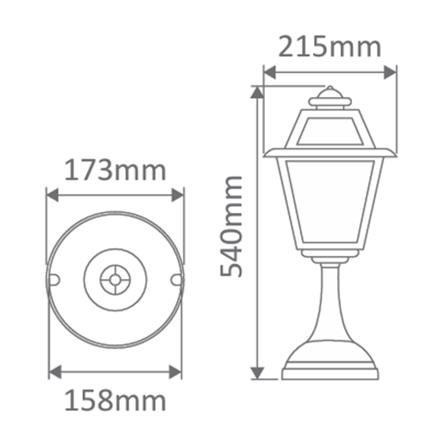 Avignon Outdoor Pillar Lantern