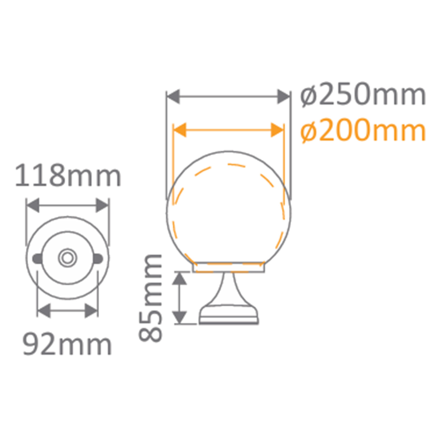 Siena Small Outdoor Pillar Lantern
