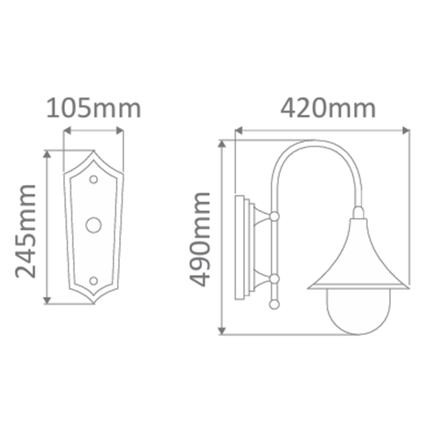 Monaco Medium Outdoor Wall Lantern