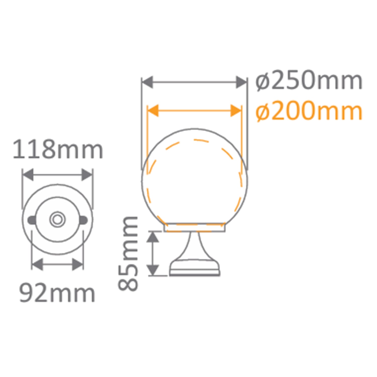 Siena Small Outdoor Pillar Lantern