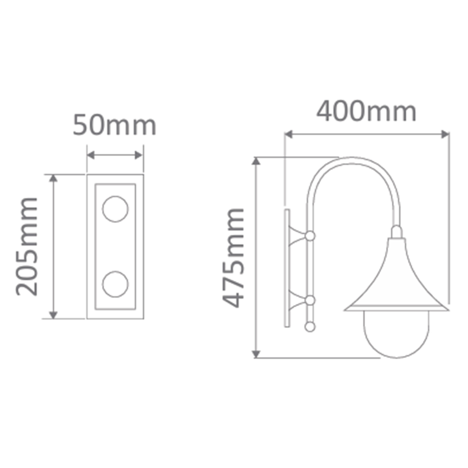 Monaco Small One Light Outdoor Wall Lantern