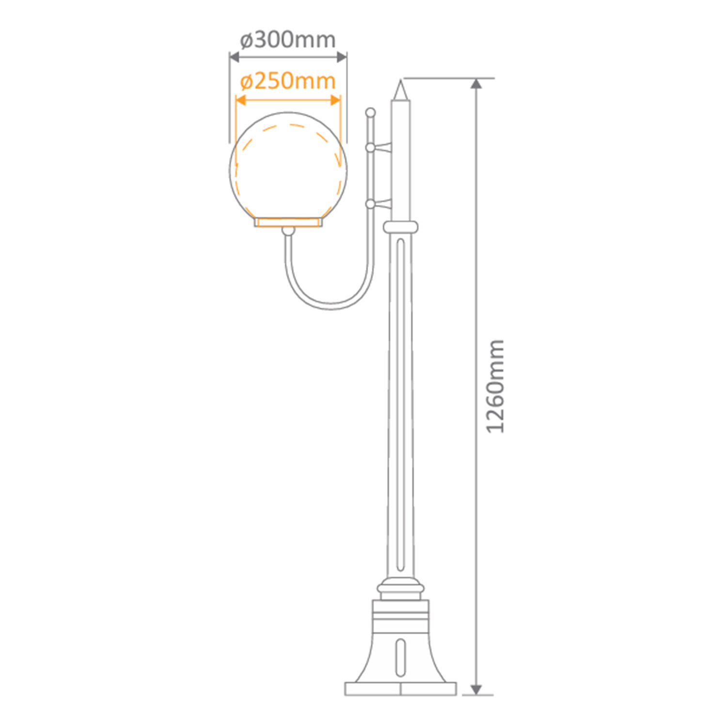 Lisbon Small One Light Outdoor Post Lantern