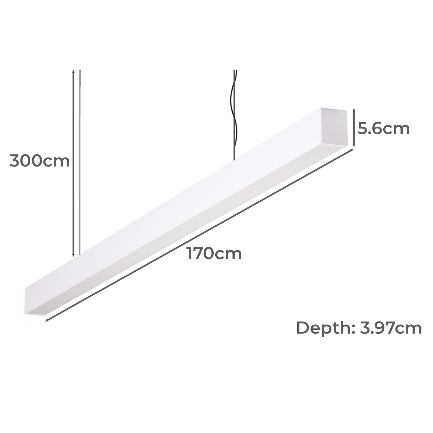 Menari Aluminium Cool White LED Pendant Light