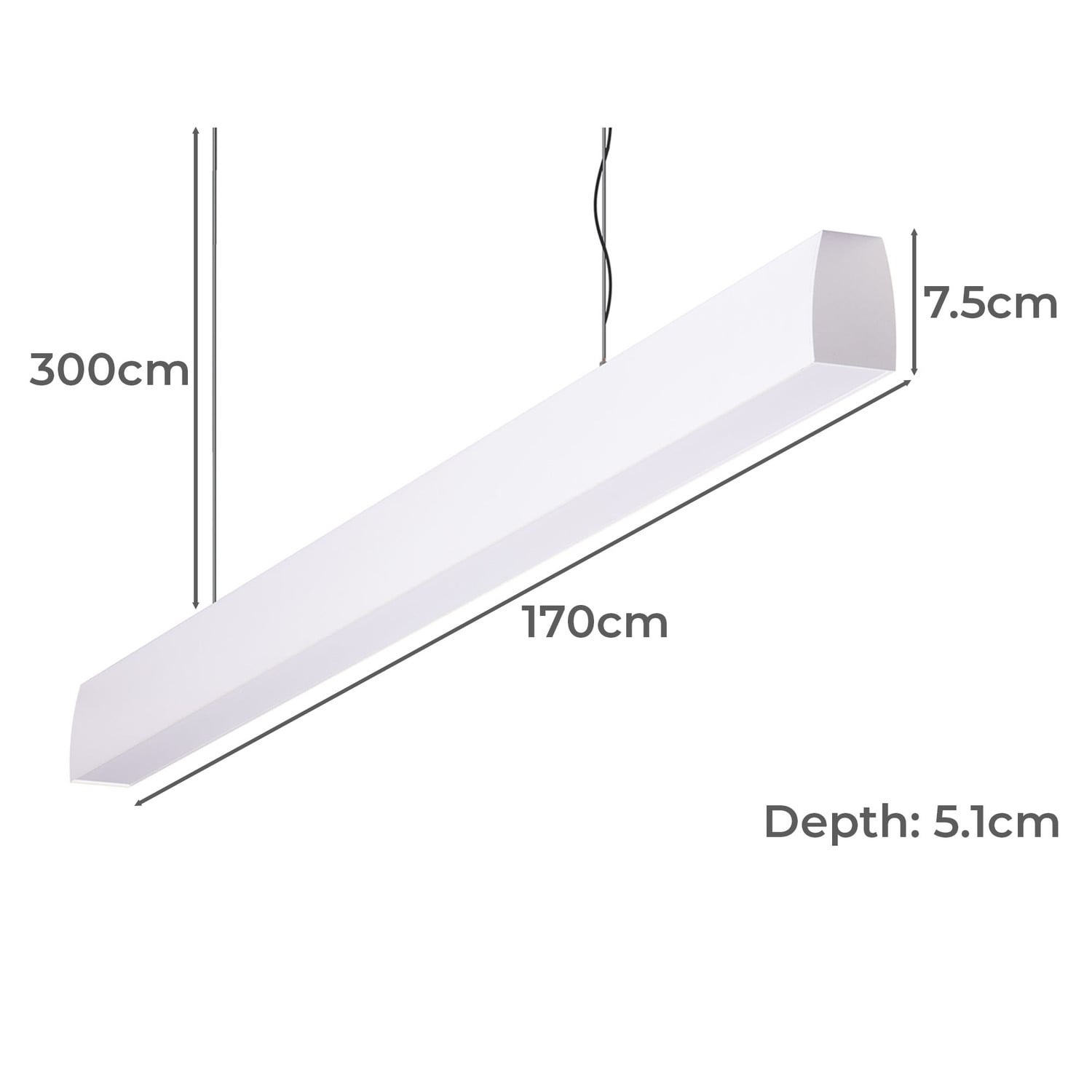 Aspen Aluminium Warm White LED Pendant Light