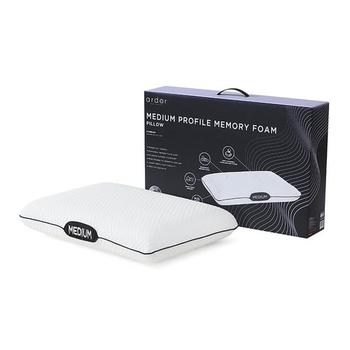 Medium Profile Jacquard Memory Foam Pillow