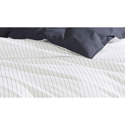 Indigo Auden Stripe Cotton Quilt Cover Set