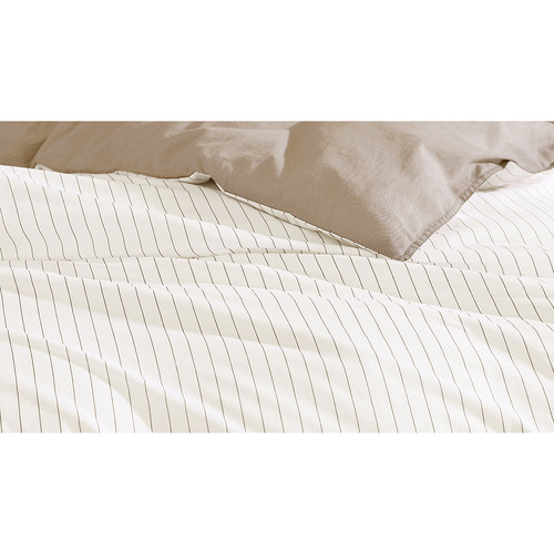 Stone Auden Stripe Cotton Quilt Cover Set