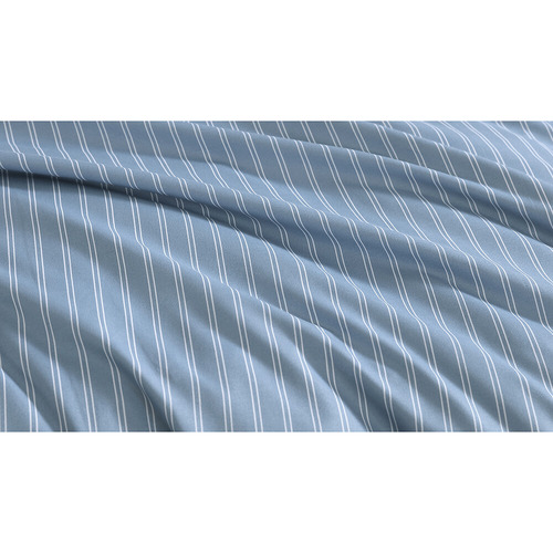 Blue Jaden Stripe Yarn-Dyed Jacquard Quilt Cover Set