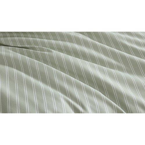 Khaki Jaden Stripe Yarn-Dyed Jacquard Quilt Cover Set