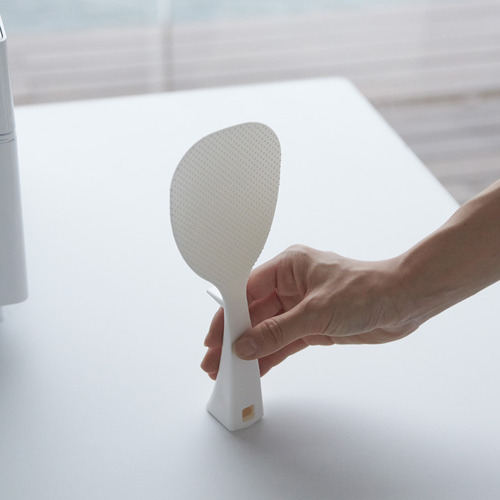 White Yamazaki ABS Standing Rice Scoop