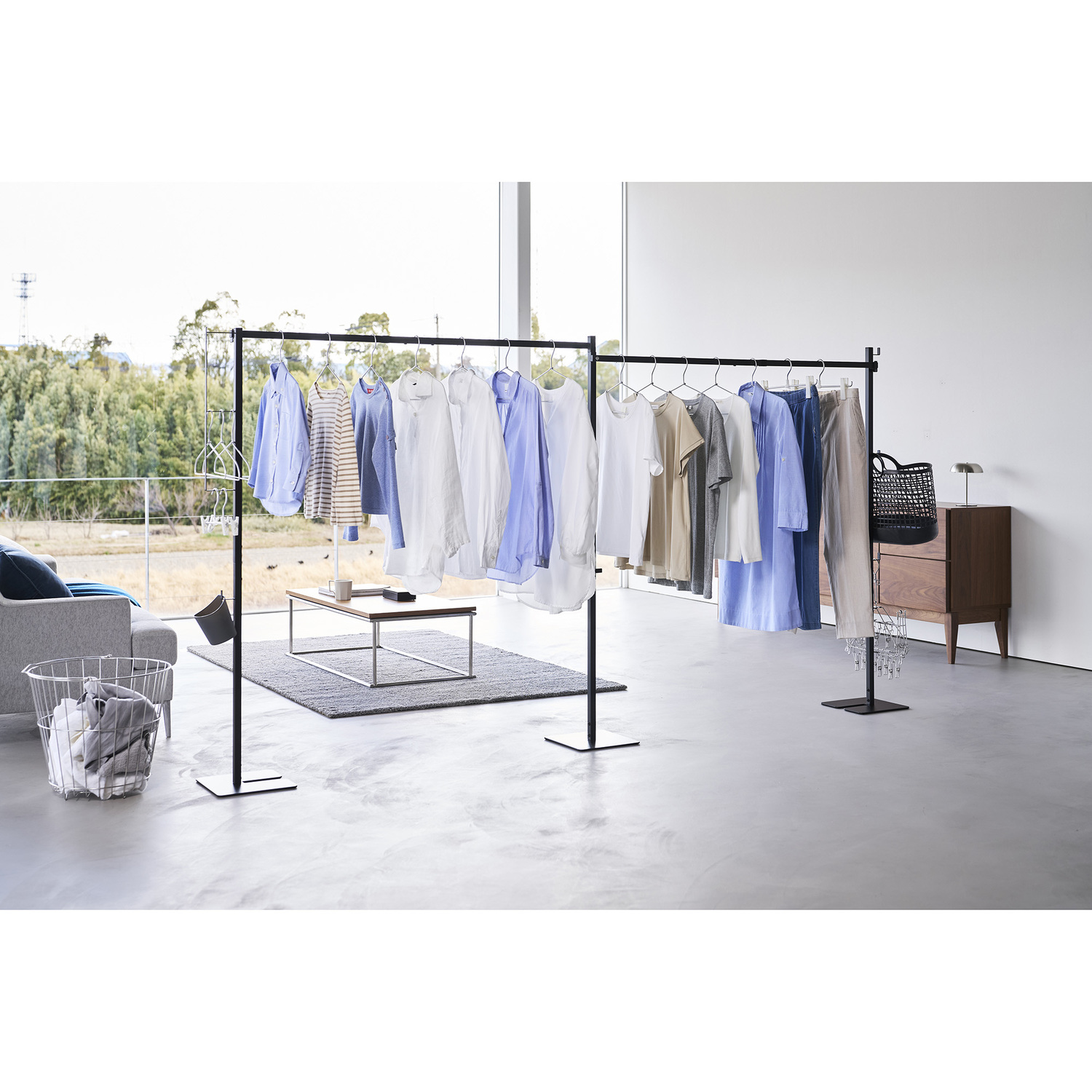 Tower 2-Bar Collapsible Clothes Drying Rack