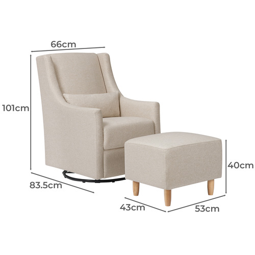 2 Piece Toco Glider Chair & Ottoman Set Temple & ster