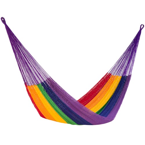 Queen Rainbow Outdoor Cotton Hammock