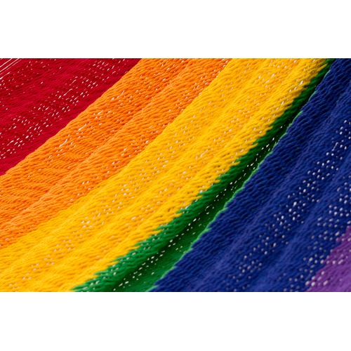 Queen Rainbow Outdoor Cotton Hammock