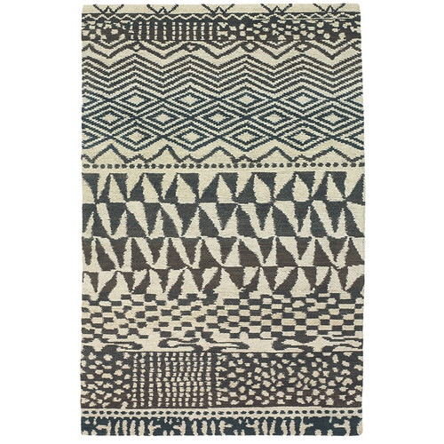 Himali Marrakesh Grey Hand-Knotted Rug | Temple & Webster