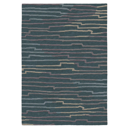 Kodari Graph Hand-Knotted Charcoal & Sand Rug
