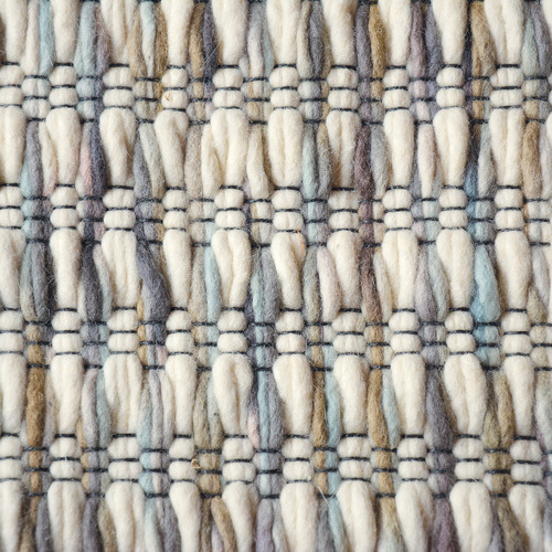 Sky Blue Grain Hand-Woven Pure New Wool Rug