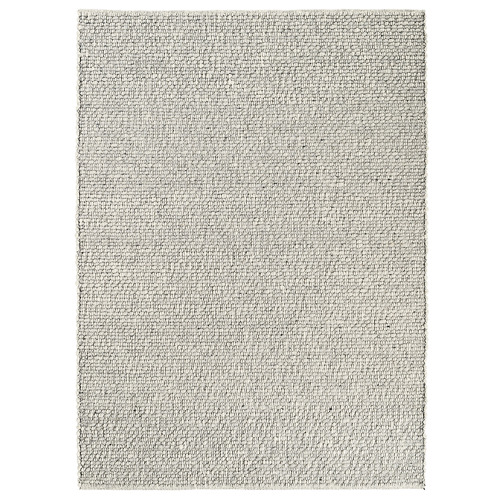 Grey & Off-White Tumble Hand-Woven Pure New Wool Rug