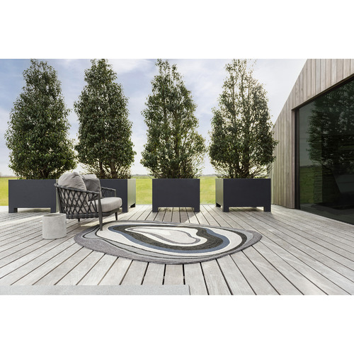 Grey Aura Outdoor Rug