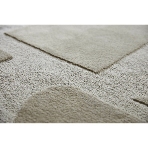 Cement Twinset Mural Tufted Wool Rug