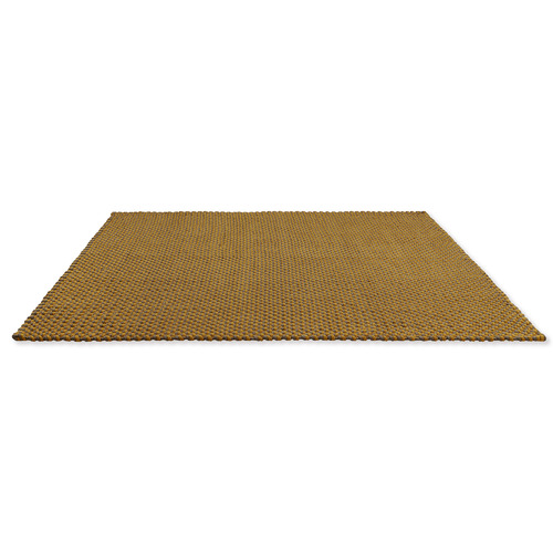 Mustard Taupe Lace Hand-Woven Outdoor Rug