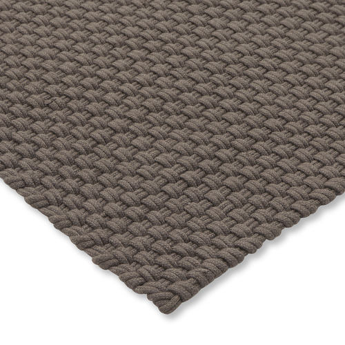 Grey & Taupe Lace Hand-Woven Outdoor Rug