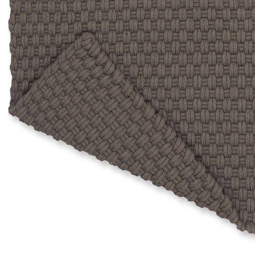 Grey & Taupe Lace Hand-Woven Outdoor Rug