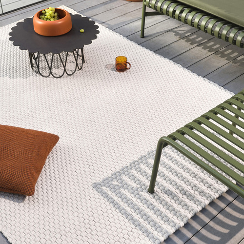 White Sand Lace Hand-Woven Outdoor Rug