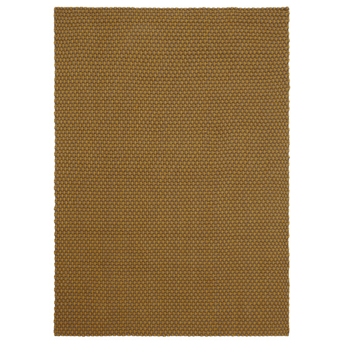 Mustard & Taupe Lace Hand-Hooked Indoor/Outdoor Rug | Temple & Webster