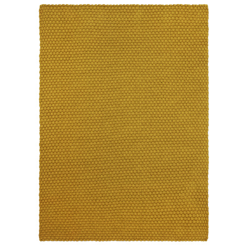 Mustard Lace Hand-Hooked Indoor/Outdoor Rug | Temple & Webster