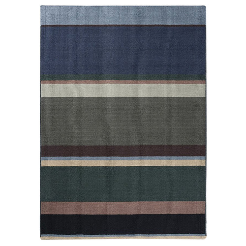 Green Artisan Stack Hand-Woven Pure New Wool Rug