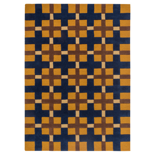 Golden Ochre Decor Milano Hand-Tufted Pure New Wool Rug