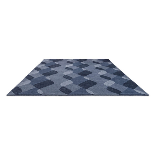 Water Blue Decor Riff Hand-Tufted Pure New Wool Rug