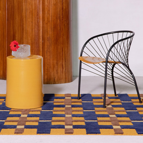 Golden Ochre Decor Milano Hand-Tufted Pure New Wool Rug