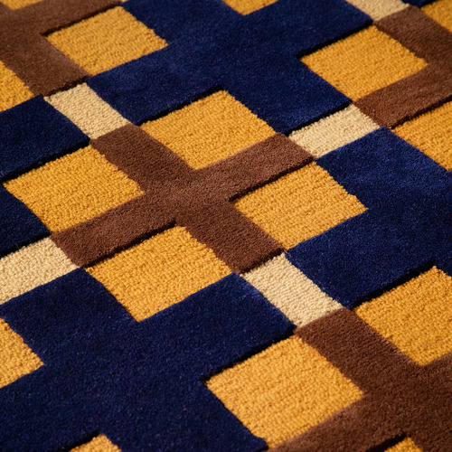 Golden Ochre Decor Milano Hand-Tufted Pure New Wool Rug