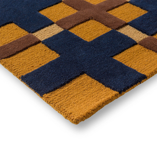 Golden Ochre Decor Milano Hand-Tufted Pure New Wool Rug