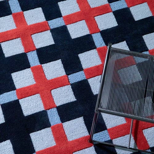 Royal Blue Decor Milano Hand-Tufted Pure New Wool Rug