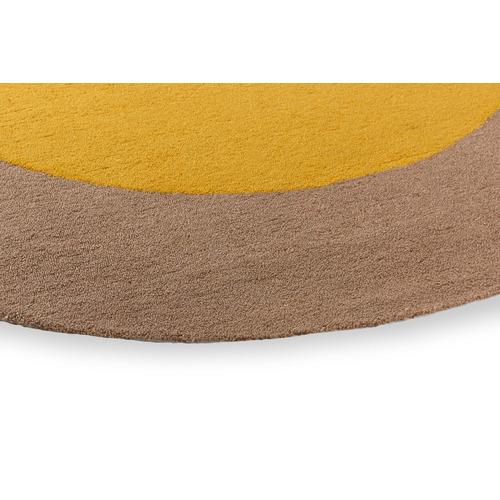 Yellow Habitat Festival Round Rug