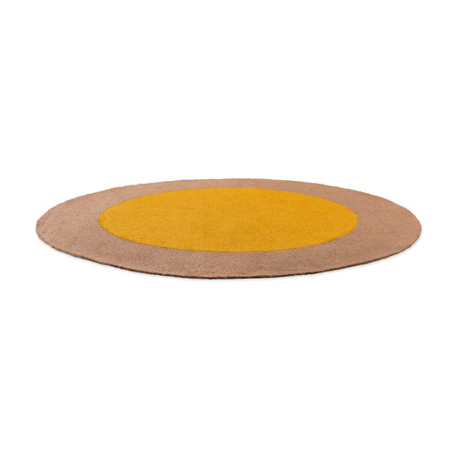 Yellow Habitat Festival Round Rug