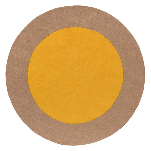 Yellow Habitat Festival Round Rug