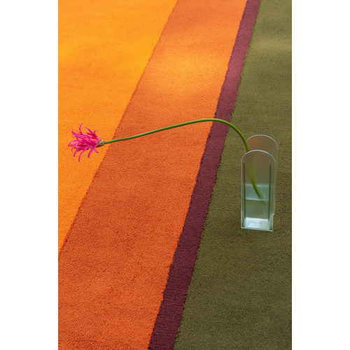Orange Habitat Festival Striped Rug