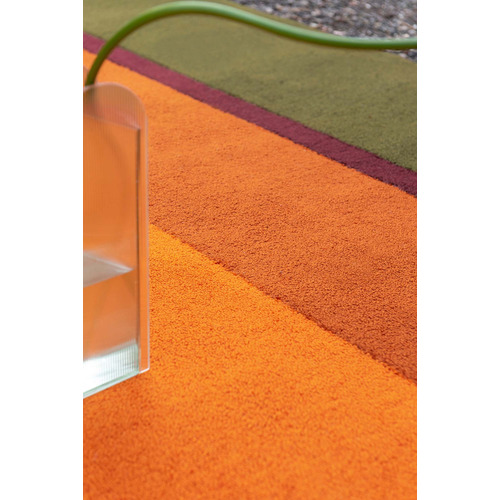 Orange Habitat Festival Striped Rug