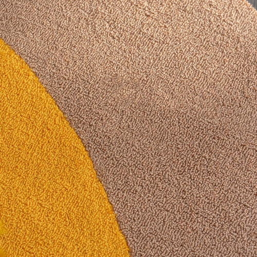 Yellow Habitat Festival Round Rug