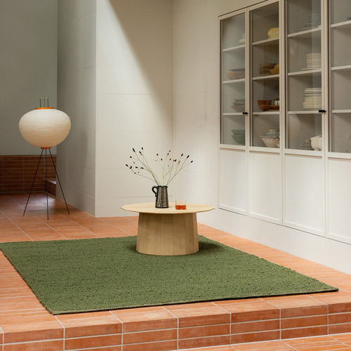 Moss Bond Hand-Woven Pure New Wool & Jute Rug