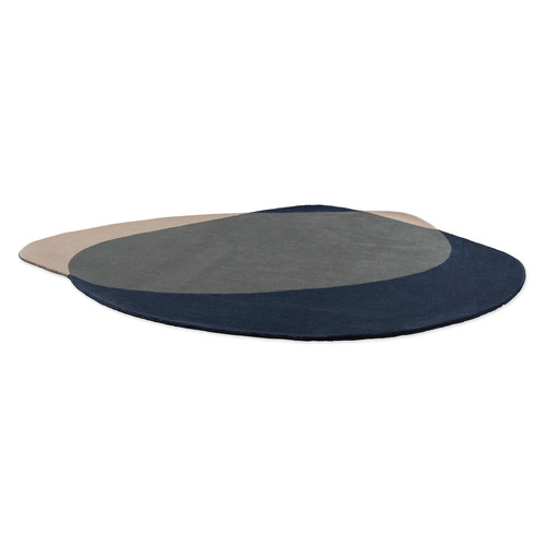 Blue Element Arp Hand-Tufted Pure New Wool Shaped Rug
