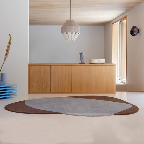Blue Element Chad Hand-Tufted Pure New Wool Shaped Rug
