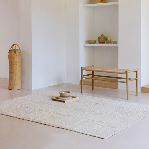 White Craft Fundament Hand-Woven Pure New Wool Rug