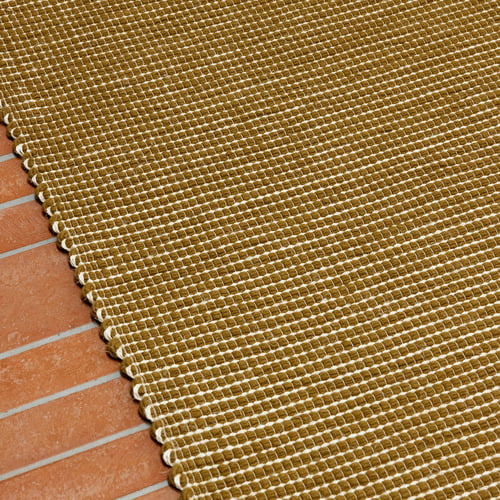 Mustard Frame Hand-Woven Pure New Wool & Jute Rug